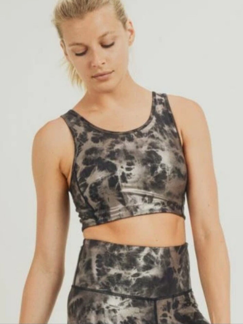 Mono B Black & Gold Tie-Dye Bra
